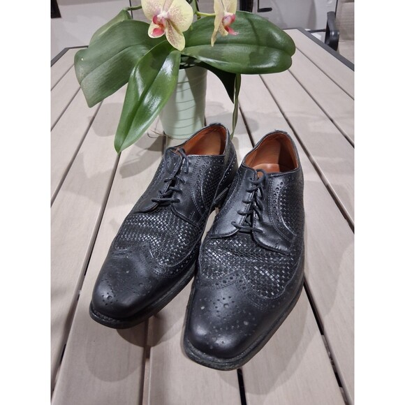Allen Edmonds Leiden Men’s Black Leather Derby Shoes Sz 10 Made In USA Boxed main image 8